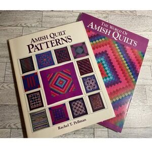 Bundle of Amish Quilt Books - Patterns / World - Rachel Pellman 1984 2 Book Set